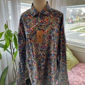 Kurt River Floral Shirt. Slim Fit. Multi-Color